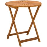  Preklopni vrtni stol Prirodna Ø70 x 75 cm Čvrsto drvo akacije | shoptok.hr