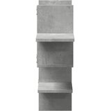  Zidna polica siva boja betona 124,5x18x60,5cm konstruirano drvo | Eponuda.com