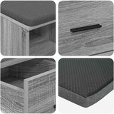  Klupa za hodnik s jastukom Sivi Sonoma 60 x 38 x 46 cm | shoptok.hr