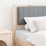 vidaXL Tapecirano vzglavje Rjava 80 cm Masivna borovina in tkanina | Shoptok.si