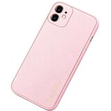 Dux ducis Yolo eleganten ovitek iz mehkega TPU in PU usnja za iPhone 12 roza barve | Shoptok.si