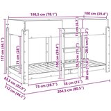  Postelja na vzkraj za otroke Sonoma hrast 100 x 200 cm, (5000142022) | Shoptok.si