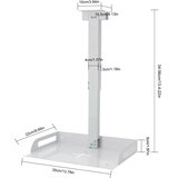 SupplySwap Nosilec za projektor, nastavljiva višina, trdna konstrukcija, BELA, (5000180426) | Shoptok.si