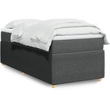 Maison Chic Box spring postelja - Vzmetna postelja z vzmetnico temno siva 100x200 cm blago SL16749, (21895180) | Shoptok.si