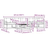  Set vanjskih sofa 6 kom. Bijela i bež Poliester | shoptok.hr
