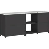 vidaXL Kuhinjski komplet za shranjevanje 3 pcs Črna 210 x 50 x 92 cm | Shoptok.si