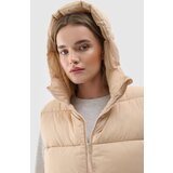 4f Womens Padded Gilet With Hood Beige WAW24TVJ | Shoptok.si