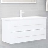 vidaXL Omarica za umivalnik bela 100x38,5x48 cm iverna plošča, (20909382) Cene