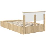  Krevetna konstrukcija s policom Sonoma hrast 120 x 190 cm | shoptok.hr