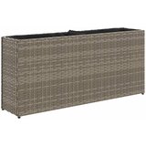  Vrtna sadilica s 2 posude siva 90 x 20 x 40 cm od poliratana | shoptok.hr