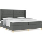  Postelja s vzmetnico Temno Siva 200x200 cm Tkanina, (22051203) | Shoptok.si
