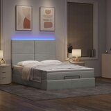 vidaXL Otomanski krevet s madracima i LED 140x200 cm baršunasti | shoptok.hr