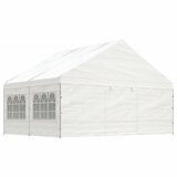 vidaXL Sjenica s krovom bijela 4 46 x 5 88 x 3 75 m polietilen Cijene