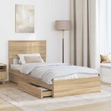  Krevet s od storage Sonoma hrast 90 x 190 cm Konstruirano drvo | shoptok.hr