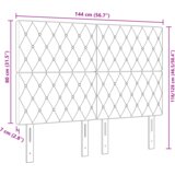  Vzglavje z vzglavjem Temno modra 144 cm Umjetno usnje, (5000142473) | Shoptok.si