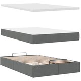  Otomanski krevet s madracem tamnosivi 120x190 cm tkanine | shoptok.hr