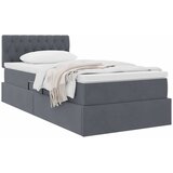  s od storage s uzglavljem Tamno siva 100 x 200 cm Baršun | shoptok.hr