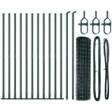 vidaXL Evropska Ograja Set 2 Zelena Jeklo s PVC premazom 25 x 1.2 m Cene