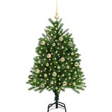 vidaXL Božično drevo med 150 LED z stojalom Zelena 120 cm PE | Shoptok.si