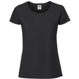 Fruit Of The Loom Czarna koszulka damska Iconic 195 Ringspun Premium Premium | shoptok.hr