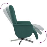  Fotelj z oporo za noge temno zeleno blago | Shoptok.si