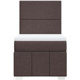  Box spring postelja z vzmetnico temno rjava 90x200 cm blago, (21291974) | Shoptok.si