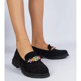Gemre Black women's moccasins adorned with stones Liliana | Shoptok.si