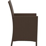  3-dijelni bistro set s jastucima smeđi od poliratana | shoptok.hr