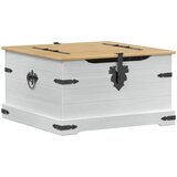 STORAGE box s policom Bijelo 78 x 78 x 45 cm Čvrsto borovo drvo | Eponuda.com