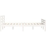  Posteljni okvir bel iz trdnega lesa 150x200 cm 5FT, (20684258) | Shoptok.si