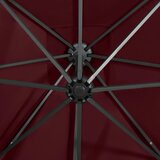  Konzolni vrtni suncobran sa stupom i LED svjetlima 250 cm bordo | shoptok.hr