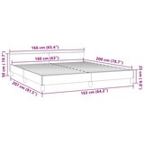  Okvir za krevet bez madraca crni 160x200 cm baršunasti | shoptok.hr