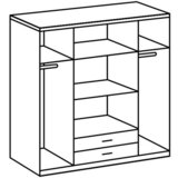 Boxxx omara za oblačila, barve grafita, hrast artisan | Shoptok.si