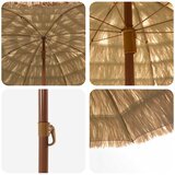  Suncobran za plažu Prirodna 255 x 255 x 255 cm | shoptok.hr