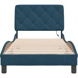  Okvir kreveta s LED-om bez madraca plavi 90 x 200 cm baršunasti | shoptok.hr