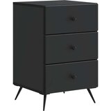  Noćni ormar s ladicama Crna 43 x 41 x 66 5 cm Konstruirano drvo | shoptok.hr