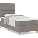  Box Spring Bed z vzmetnico Taupe Enojna Tkanina, (22051955) | Shoptok.si