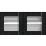  Zidni stakleni ormarić LUCCA Crni hrast 80 x 31 x 40 cm | Eponuda.com