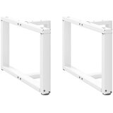  Noge za klub stolić T-oblika 2 kom Bijele 70x25x(42-43) cm Čelik | shoptok.hr
