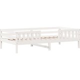 vidaXL Posteljni okvir bel 75x190 cm trdna borovina | Shoptok.si