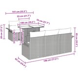  Sjedeća garnitura za vrt 6 kom. Siva poliratan 100 x 55 x 73 cm | shoptok.hr