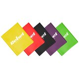 Rebel ACTIVE Set lateks traka za vežbanje Flat Band LTs-1, otpor 2,5-20 kg, 5 traka u setu, model RBA-3005 Slike