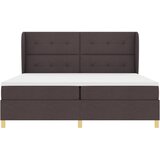  Krevet s opruga kutije Tamno smeđa 200 x 200 cm tkanina | shoptok.hr