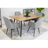  LUGO stolica - srebrno-sivi baršun / crne noge x 1 | shoptok.hr