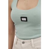Kesi Striped blouse with a dark mint metal plate | Shoptok.si