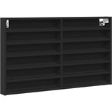 vidaXL Vitrina crna 100x8,5x58 cm konstruirano drvo | shoptok.hr