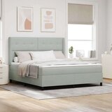 Box spring krevet Svijetlo siva 180 x 200 cm Baršun | shoptok.hr