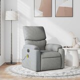 vidaXL masažni fotelj svetlo sivo blago | Shoptok.si