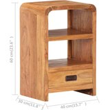  Noćni ormarić 40x30x60 cm drvo bagrema s premazom boje meda | shoptok.hr