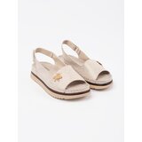 GOODIN Beige platform sandals with a pin | Shoptok.si